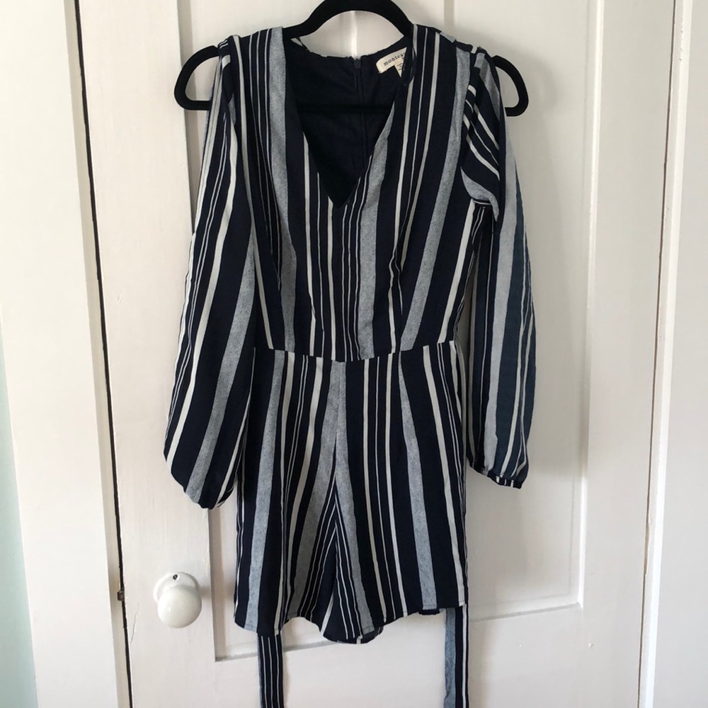 Blue Striped Romper